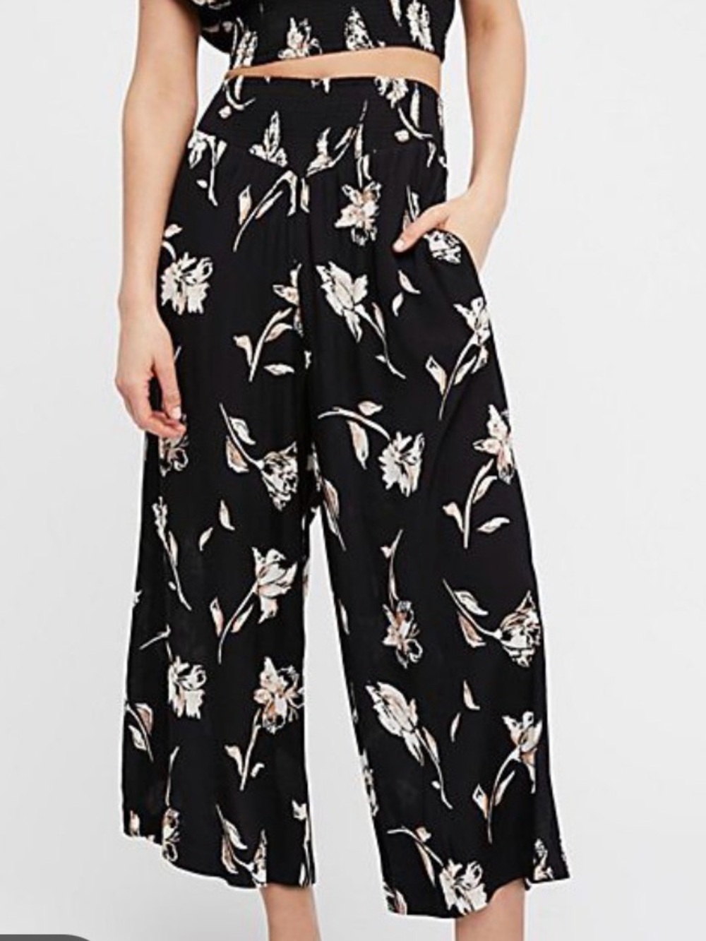 Free People Nile River Set Wide-Leg Culotte Pants